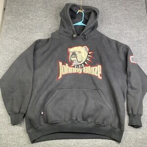 Vintage Johnny Blaze Hoodie Mens 2XL Black Bulldog Graphic Hip Hop Wu Method Man